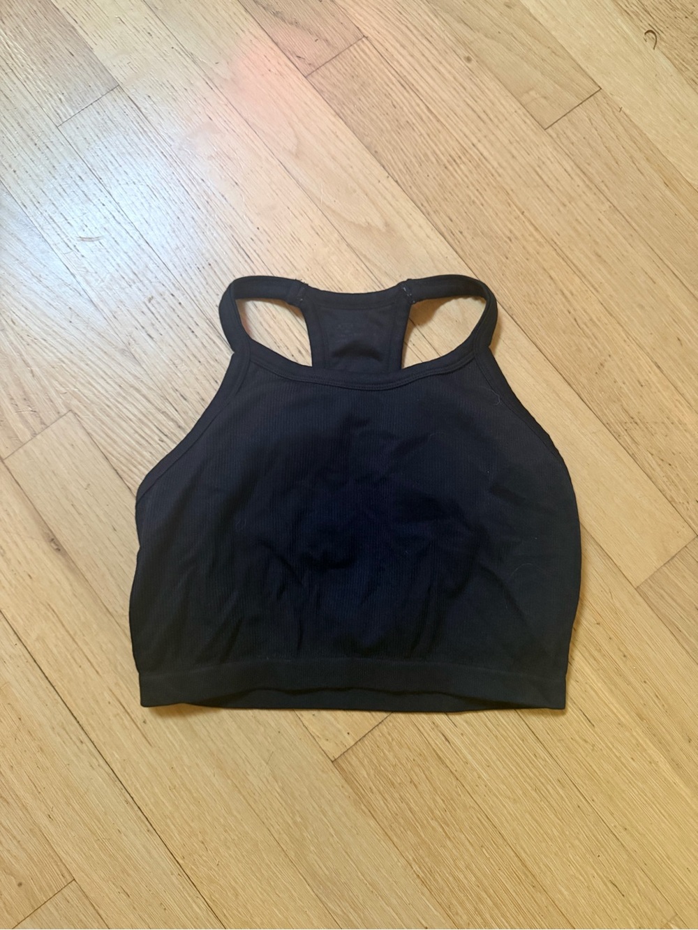 High-Neck Black Racerback Bralette